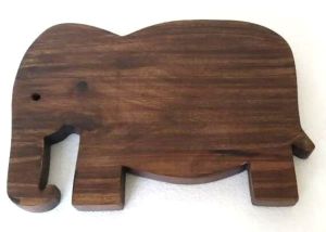 elephant shape wooden serving chopping board