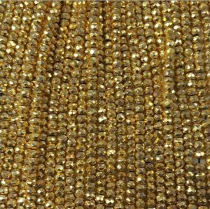 Golden Asian Impex Pyrite Coated Beads
