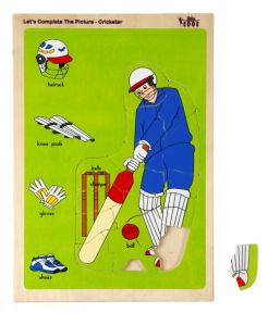 LET'S COMPLETE PICTURE - CRICKETER Educational puzzle Toys