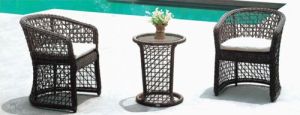 Outdoor Wicker Coffee Set