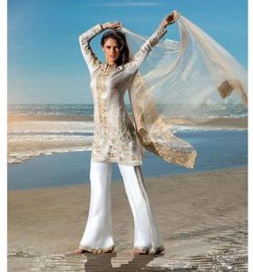 White Chiffon Suit