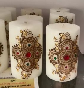 Henna Mehndi Art Candles