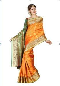 Big Peacock Designer Silk Saree