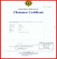 Criminal Clearance Certificate