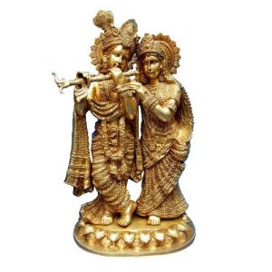 Brass Radha Krishna Statue