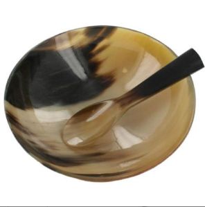 Horn Bowl And Spoon