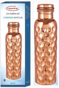 CopperKing Diamond Design Copper Water Bottle