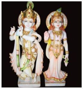 Marble Radha Krishna Statue