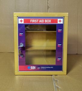 sbi golden metal first aid box