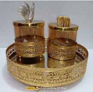 Metal gift jar set