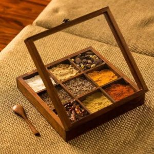 Wooden masala box