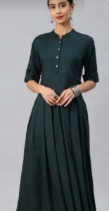 Ladies Plain Rayon Kurti