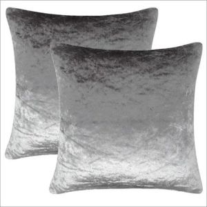 Plain Silver shiny Cushion