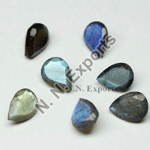 Natural Labradorite Faceted Pear Loose Gemstones