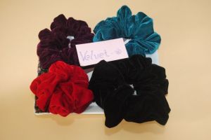 Velvet plain Hair Scrunchies