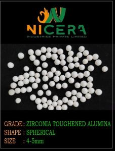 4-5mm Zirconia Toughened Alumina Media