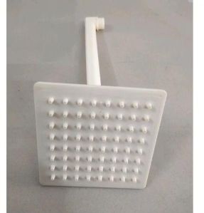 White PVC Square Shower Head