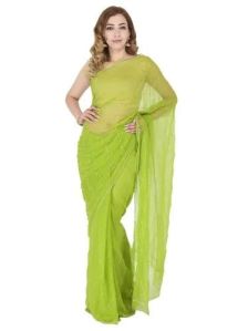 Plain Chiffon Saree