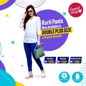Ladies Double Plus Size Kurti Pant
