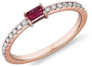 Rose Gold Ruby Ring