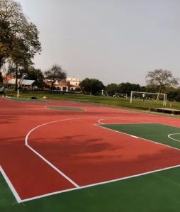 synthetic basketball court