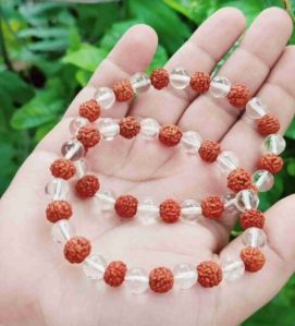 clear quartz rudraksha bracelet