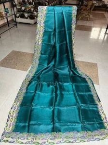 silk cut work saree