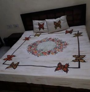 Hand painted bed sheet