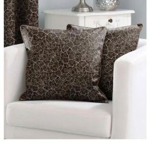 Brown Printed Cushion Cover