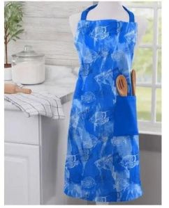 Designer Blue Printed Apron