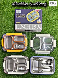 Students Lunch Box Sealed Stainless Steel Lunch Box with 4 Compartment