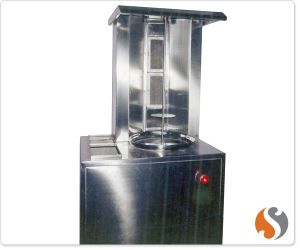 2 Burner Shawarma Machine with Gas Cylinder Storage Space