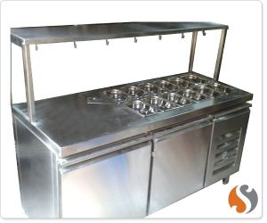 Chaat Counter with Cold Bain Marie