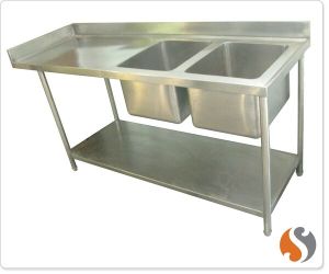 2 Sink Unit Work Table