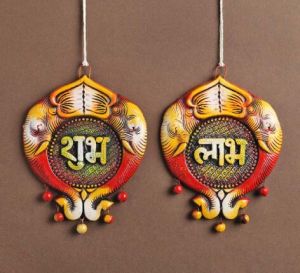 Clay Subh Labh Wall hanging