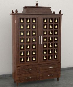 wooden pooja cabinet