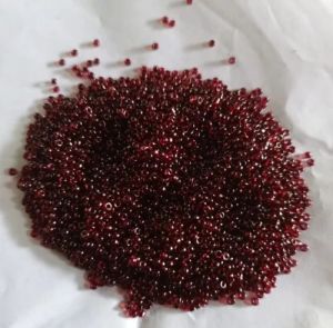 Maroon Round Glass Beads