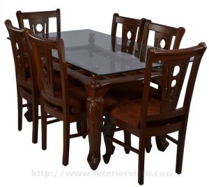 Wooden Dining Table Set 6 seater