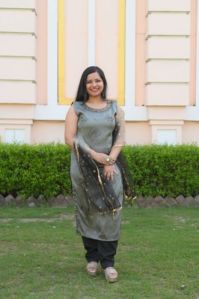 Grey Cotton Kurti Pant Set