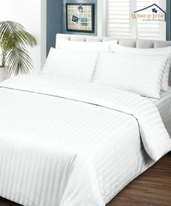 Satin Stripe Hotel Bedsheet Set