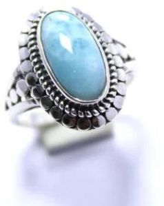 Larimar 925 Sterling Silver Ring