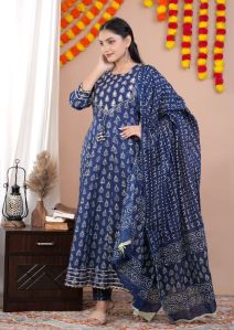 Navy Blue Anarkali Suit