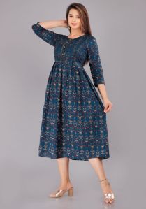 Navy Blue Maternity Kurti