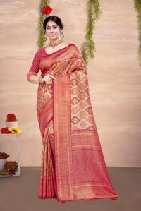 Women Viscose Silk Saree -7