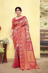 Women Viscose Silk Saree