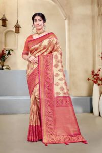 Women Viscose Silk Saree