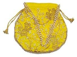 yellow1ath fabric potli bag