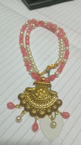 brass pendants with glass beads