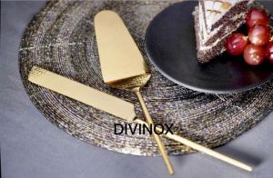 Gold plated cake server