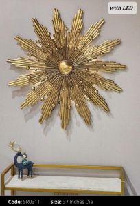 brass wall sun decor